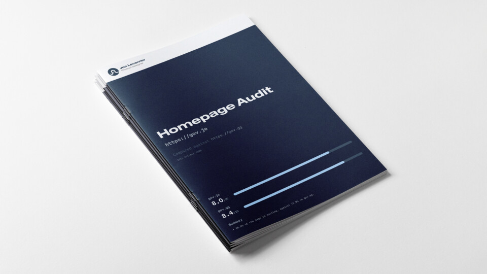 Homepage audit homepage v1